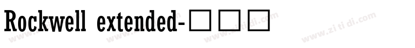Rockwell extended字体转换